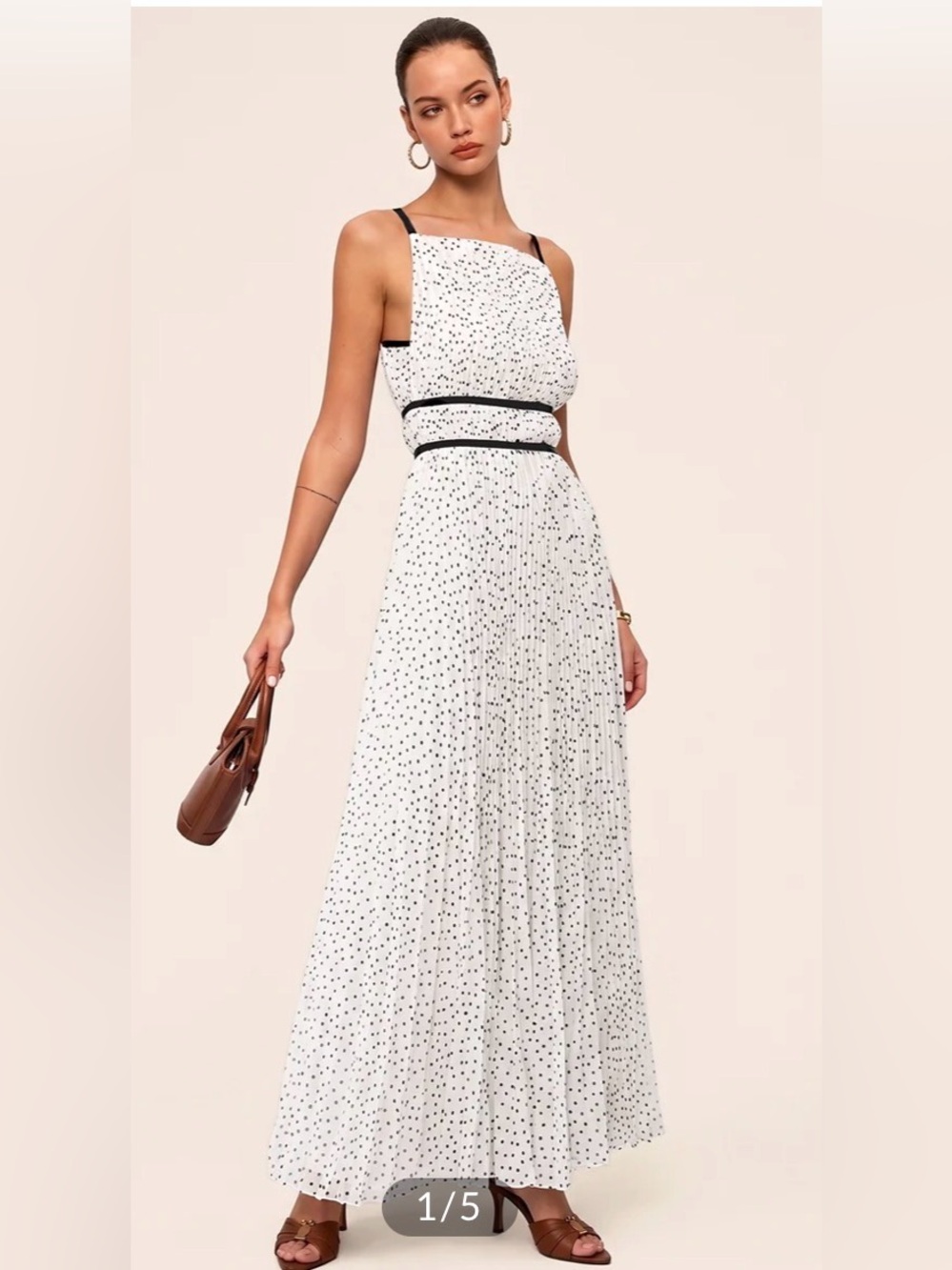 Commense Polka Dot Cani Maxi Dress
